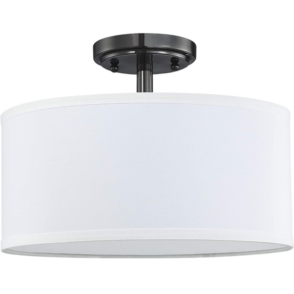 Doraimi Lighting 2 Light 12" Fabric Drum Shade semi
Flush Mount Ceiling Light - Picture 2 of 3